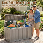 280 Gallon Outdoor Storage Box, Large Patio Deck Box, Tool Storage Bin - Image 7