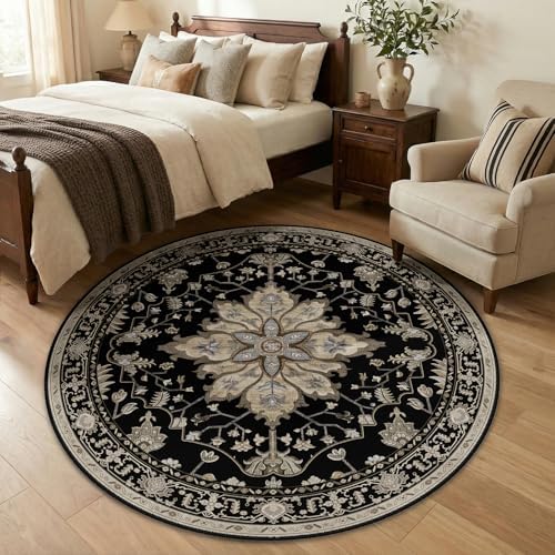RELEANY Washable Area Rug, Round 5ft - Image 2