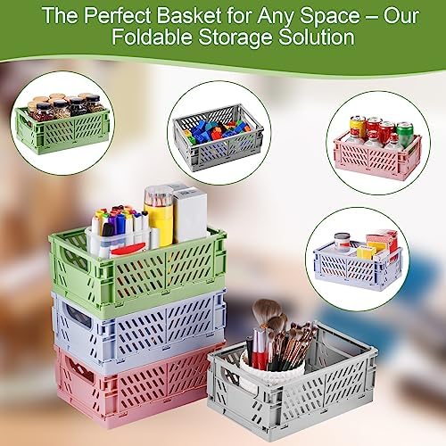 HUUSMOT 2-Pack Collapsible Plastic Storage Baskets, 9.8"x6.5"x3.8" - Image 5