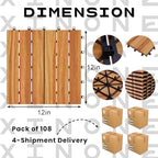 Solid Gold Acacia Wood Interlocking Deck Tiles - Image 3