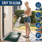 Smiry Front Door Mat Outside Entrance, Low Profile Rubber Doormat - Image 6