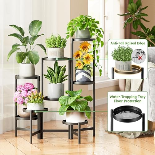 8 Tiered Plant Stand Indoor for Multiple Large Planter, Tall Heavy Duty - Image 4