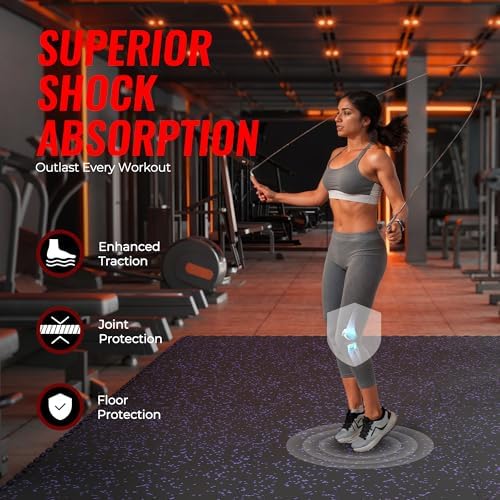 SUPERJARE 0.79'' Extra-Thick 12 Pcs 48 Sq Ft Exercise Equipment Mats - Image 3