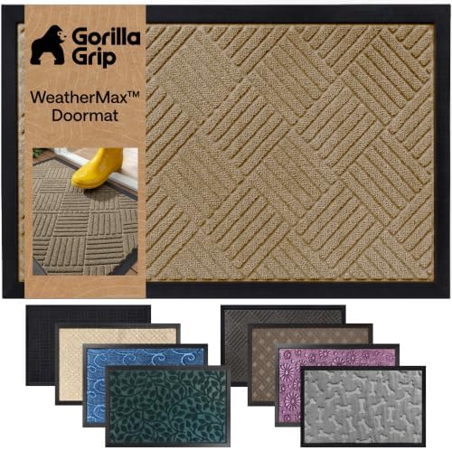 GORILLA GRIP WeatherMAX Door Mat, Indoor Outdoor Use by GorillaGrip