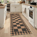GarveeHome Checkered Jute Runner Rug 2x6 Kitchen Runner Rugs Indoor Outdoor by GarveeHome