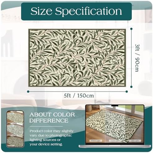 3x5 Leaf Entry Rug - Image 2