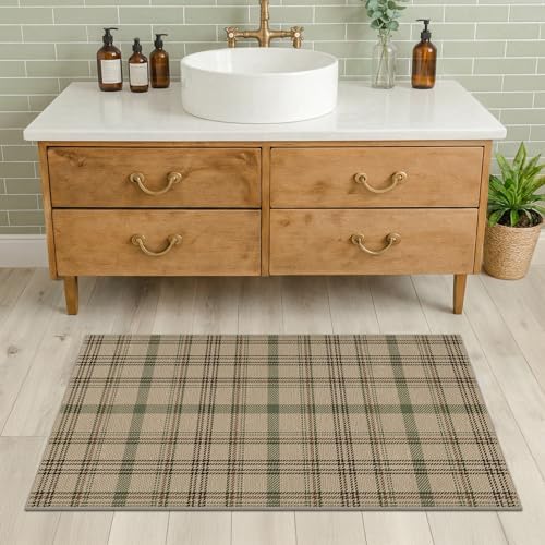 JTJ Easy Jute 2x4 Entryway Rug, Sage Green Plaid - Image 3