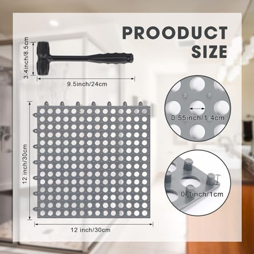 Drydiet 8 Pack Drainage Tiles Modular Interlocking Floor Tiles - Image 2