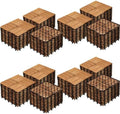 Yaheetech 108PCS Acacia Wood Deck Tiles Interlocking Patio Flooring by Yaheetech
