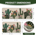 Boho Cactus Kitchen Rugs Set of 2 - Image 3