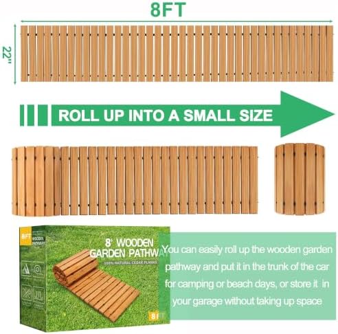 RELIANCER 8' Wooden Garden Pathway - Image 2