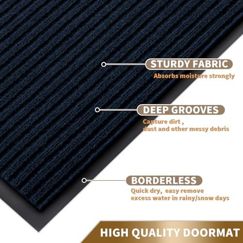 Yimobra Front Door Mat Outdoor Indoor 47x32, Waterproof Doormat - Image 3