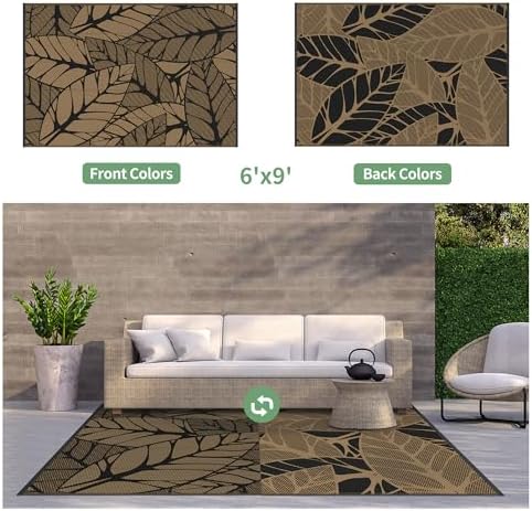 GENIMO Outdoor Rug, Waterproof Plastic Rugs - Image 2