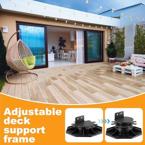 Timtin 30 Pack Adjustable Deck Support Pedestals, 1-3/16 to 2-3/8 in - Image 6