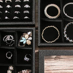 Julysky 4 Pcs/set Stackable Jewelry Organizer Trays - Image 6