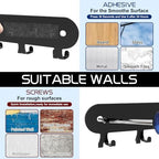 2 Pack Key Holder for Wall, Key Hooks, Key Holder Wall Mount Self Adhesive - Image 3