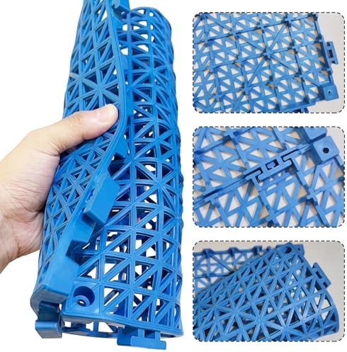 12 Pack Modular Interlocking Cushion 11.6" x 11.6" Rubber Mat Floor Tile Mats - Image 4