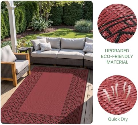 GENIMO Outdoor Rug, Waterproof Plastic Rugs - Image 7