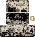 SATINIOR 3 Pcs Fall Kitchen Rugs and Mats Black Pumpkin Non Slip Floor Mats by SATINIOR