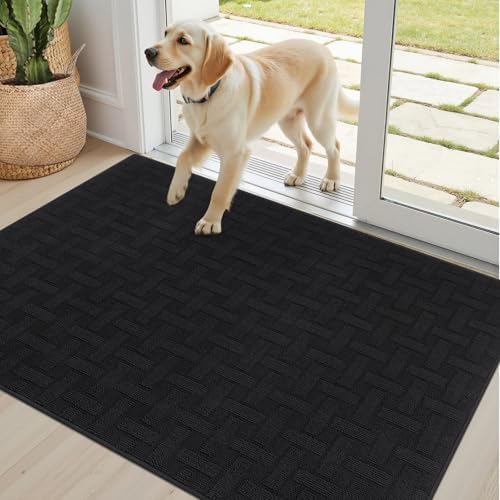 Ileading Indoor Door Mat 32"x48", Absorbent Dog Muddy Paws Mats, Low-Profile by Ileading