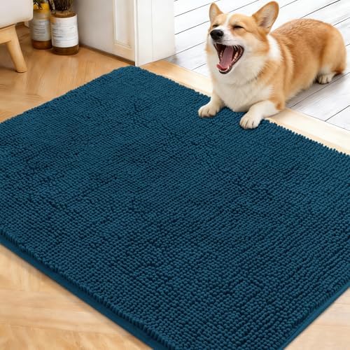 OLANLY Dog Door Mat for Muddy Paws 40x32, Super Absorbent Chenille Mud Mat by OLANLY