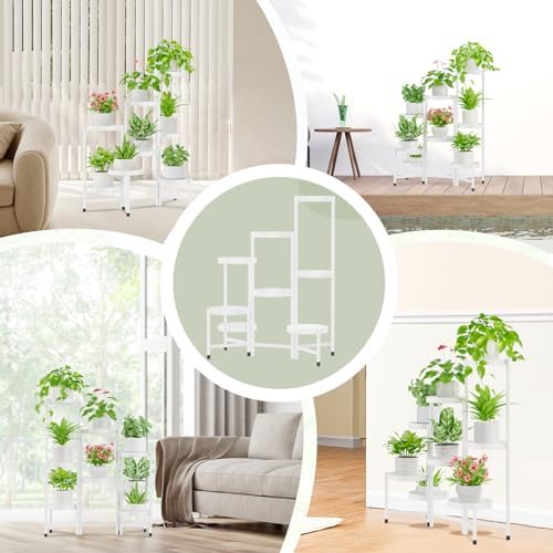 iDavosic.ly Plant Stand Indoor Outdoor, 8 Tier Metal Corner Shelf - Image 5