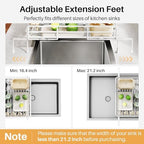 Expandable Dish Drying Rack for Kitchen Counter, Stainless Steel - Image 7
