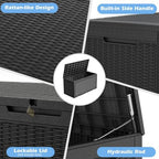 Outdoor Storage Box Waterproof, 110 Gallon Deck Box - Image 4