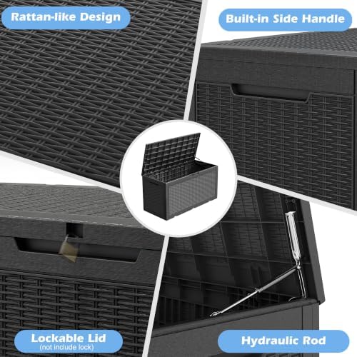 Outdoor Storage Box Waterproof, 110 Gallon Deck Box - Image 4