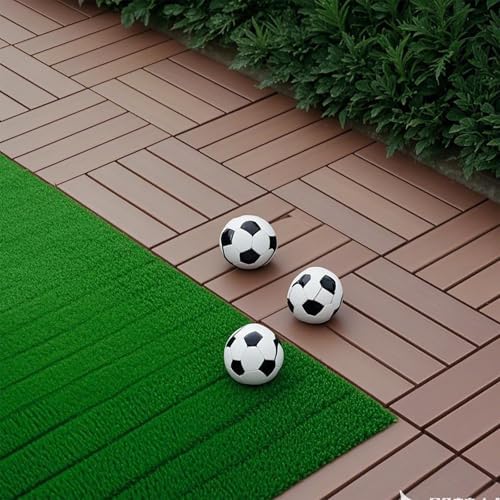 Plastic Interlocking Deck Tiles, 44 Pack Outdoor Patio Flooring, All Weather - Image 6