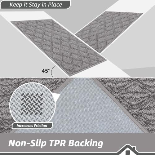BEQHAUSE Dirt Trapper Door Mat 24" x 36" Non-Slip Washable - Image 4