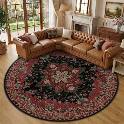 RELEANY Washable Area Rug, Round 10ft by RELEANY