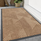 Smiry Front Door Mat Outside Entrance, Low Profile Rubber Doormat by Smiry