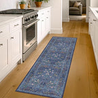 Non Slip Dark Blue 2x5 Runner Rug - Image 3