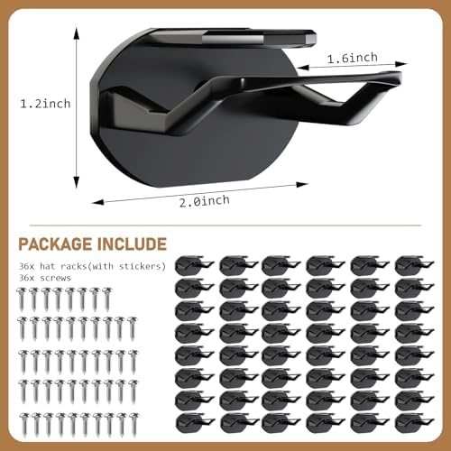Niunuerga 48 Pack Adhesive Hat Hooks - Image 4