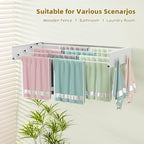 BAKON Wall Mounted Clothes Drying Rack 23.6'', Space Saving - Image 5