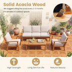 Goplus 24-Pack Acacia Wood Interlocking Deck Tiles - Image 5