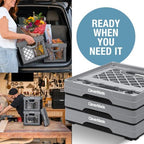 CleverMade Collapsible Milk Crate - 25L - Stone - Image 6