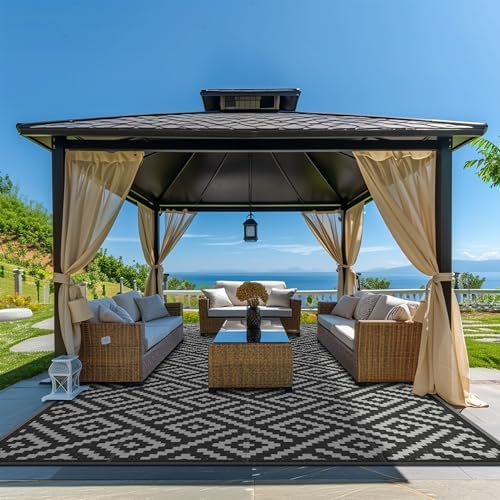 GENIMO Outdoor Rug, Waterproof Plastic Rugs 10'x20' - Image 3