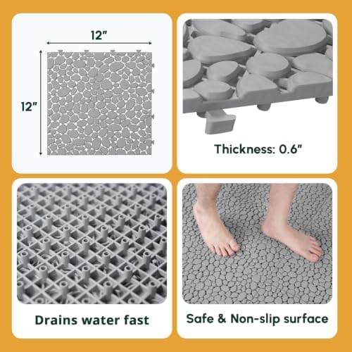 BEEFURNI Plastic Interlocking Cobbled Stone Tile - Image 7