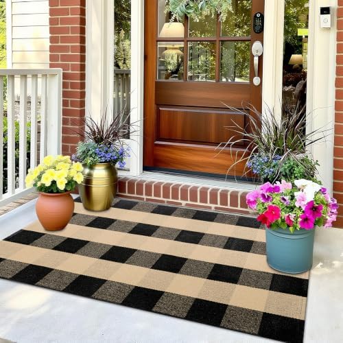 OLANLY Buffalo Plaid Rug 2' x 3' - Image 4