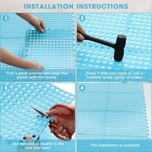 Drydiet 24 Pack Drainage Tiles Modular Interlocking Floor Tiles - Image 4