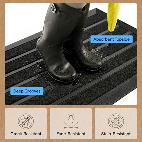 GORILLA GRIP WeatherMAX Door Mat, Indoor Outdoor Use - Image 5