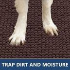 Smiry Dog Door Mat for Muddy Paws 24x16, Absorbent Low-Profile Doormats - Image 4