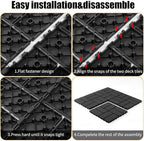 44 Pack Interlocking Deck Tiles, All-Weather Outdoor Deck Tiles - Image 4
