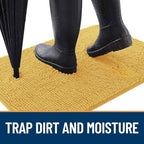 OLANLY Dog Door Mat for Muddy Paws 59x32, Super Absorbent Chenille Mud Mat - Image 2