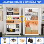 GAIOUS 78.7" Tall Metal Storage Cabinet - Image 4