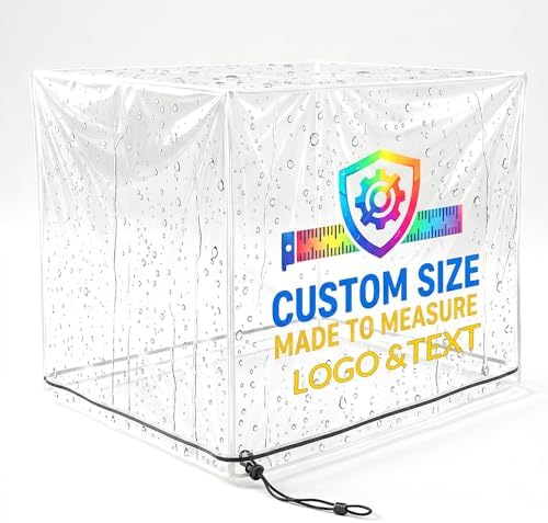 Custom Clear PVC Dust Cover, Personalized Text or Logo by Unknown