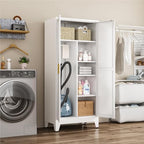 71" Metal Storage Cabinet, Tall Utility Closet Cabinet - Image 3