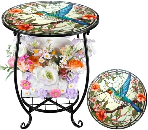 Cinnvoice Outdoor Side Table Small End Patio Porch Table by QinYee